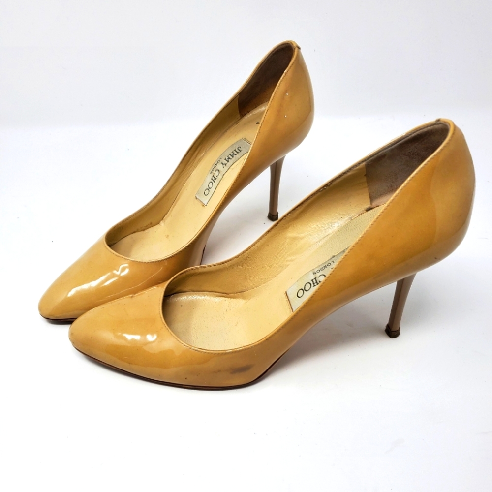 Jimmy Choo Nude Patent Pumps